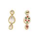 Handcrafted Kundan Drop Stud Earrings for Festive Wear